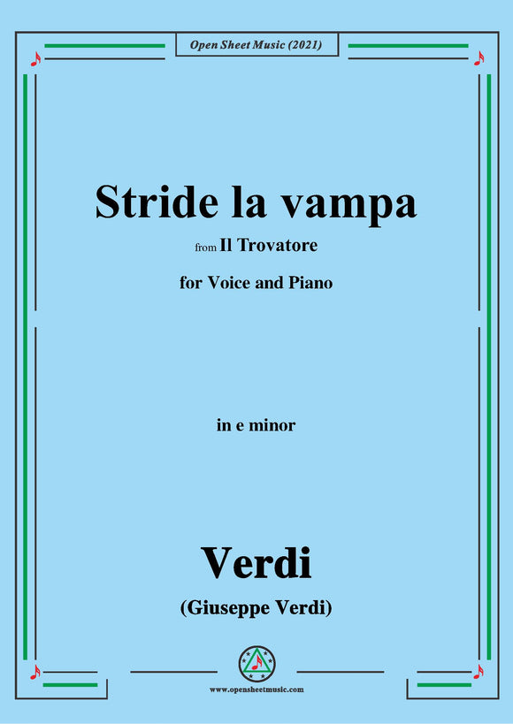 Verdi-Stride la vampa,from 'Il Trovatore'