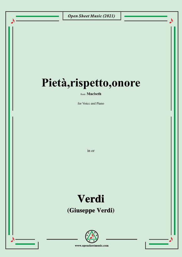 Verdi-Pietà,rispetto,onore,from Macbeth,for Voice and Piano