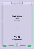 Verdi-Pari siamo,in e minor,for Voice and Piano