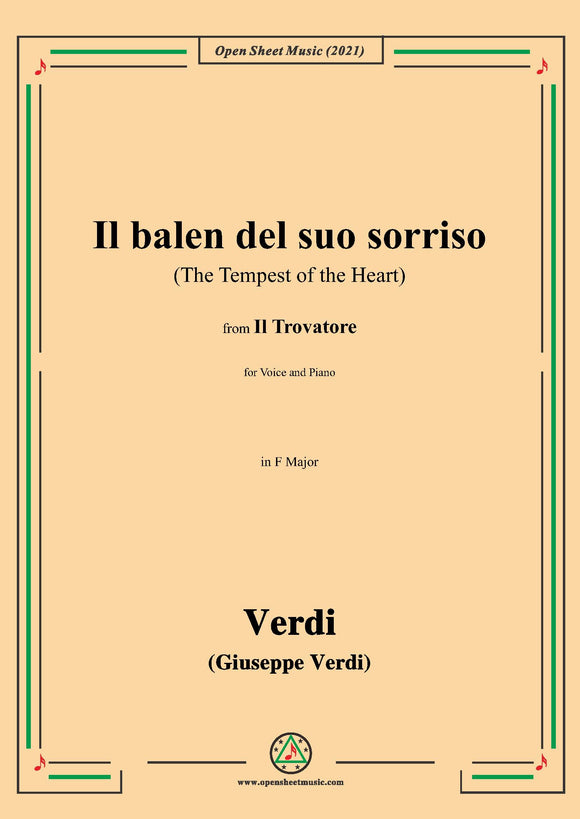 Verdi-Il balen del suo sorriso(The Tempest of the Heart),in F Major