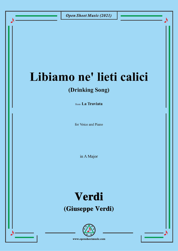 Verdi-Libiamo ne' lieti calici(Drinking Song),in A Major