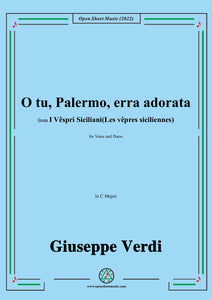 Verdi-O tu,Palermo,erra adorata,in C Major