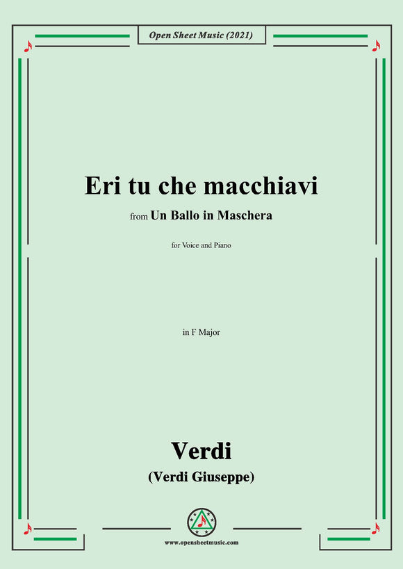 Verdi-Eri tu che macchiavi,in F Major