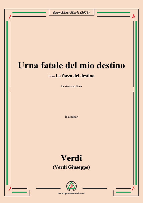 Verdi-Urna fatale del mio destino,in a minor