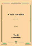 Verdi-Credo in un Dio,in F Major,from Otello,for Voice and Piano