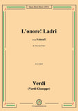 Verdi-L'onore!Ladri,in e minor,from Falstaff,for Voice and Piano