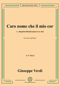 Verdi-Caro nome che il mio cor