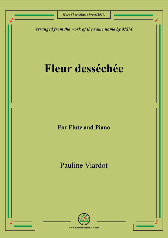 Viardot-Fleur desséchée, for Flute and Piano