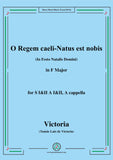 Victoria-O Regem caeli-Natus est nobis,for SI&II AI&II,A cappella