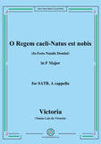 Victoria-O Regem caeli-Natus est nobis,for SATB,A cappella