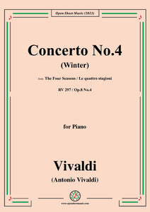 Vivaldi-Violin Concerto in f minor,RV 297,Op.8 No.4,L'inverno(Winter),for Piano