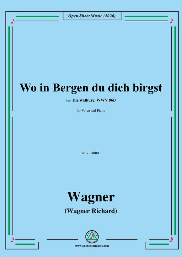 Wagner-Wo in Bergen du dich birgst(Fricka's Scene)