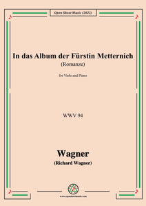 Wagner-In das Album der Fürstin Metternich(Romanze),WWV 94