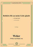 Weber-Bethōrte Die an meine Liebe glaubt,in C Major