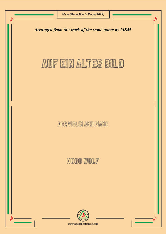 Wolf-Auf ein altes Bild, for Violin and Piano