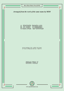 Wolf-Lebe wohl, for Violin and Piano