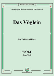Wolf-Das Vöglein, for Violin and Piano