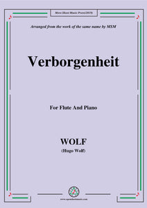 Wolf-Verborgenheit, for Flute and Piano