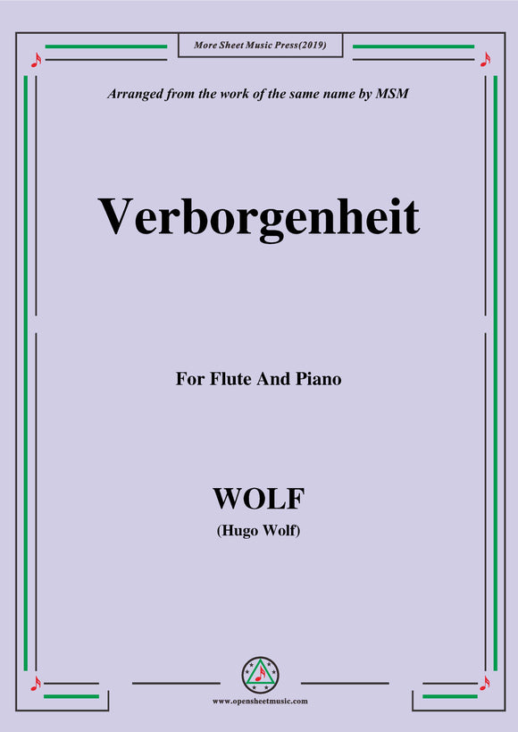 Wolf-Verborgenheit, for Flute and Piano