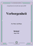 Wolf-Verborgenheit, for Flute and Piano
