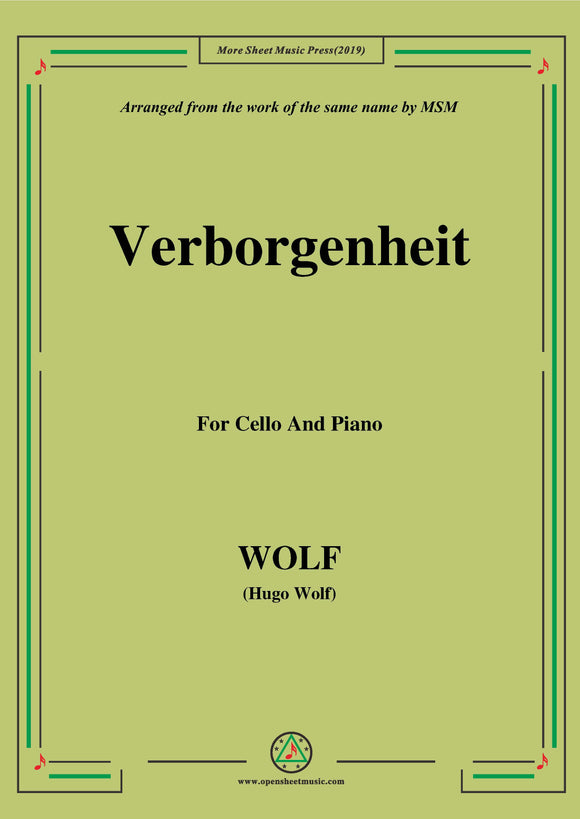 Wolf-Verborgenheit, for Cello and Piano