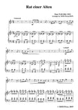 Wolf-Rat einer Alten, for Violin and Piano