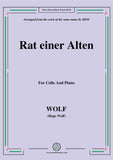 Wolf-Rat einer Alten, for Cello and Piano