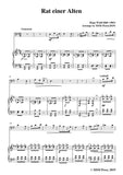 Wolf-Rat einer Alten, for Cello and Piano