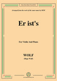 Wolf-Er ist's, for Violin and Piano