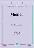 Wolf-Mignon, for Flute and Piano