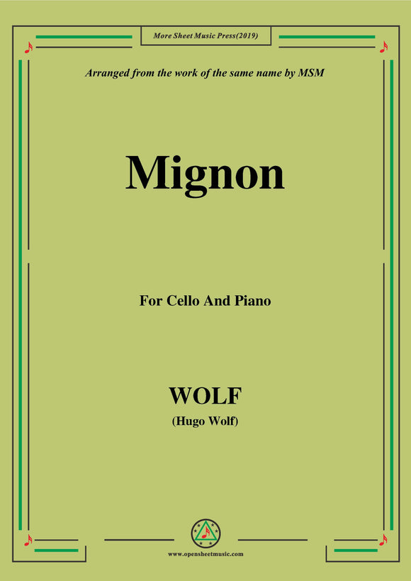 Wolf-Mignon, for Cello and Piano