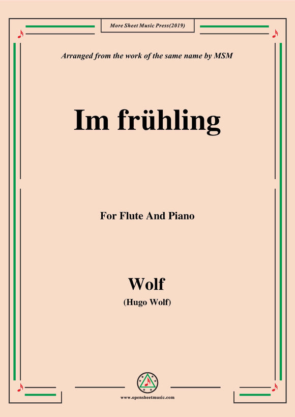 Wolf-Im frühling, for Flute and Piano