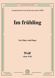 Wolf-Im frühling, for Flute and Piano