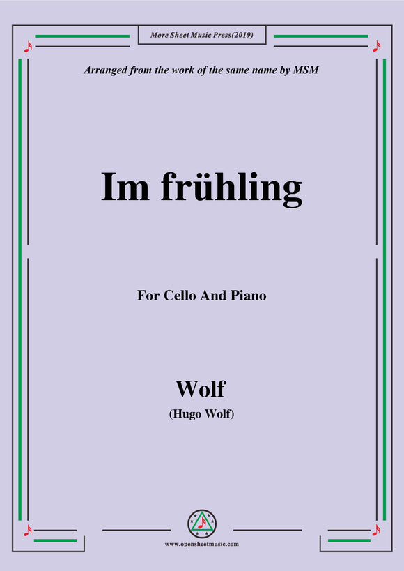 Wolf-Im frühling, for Cello and Piano