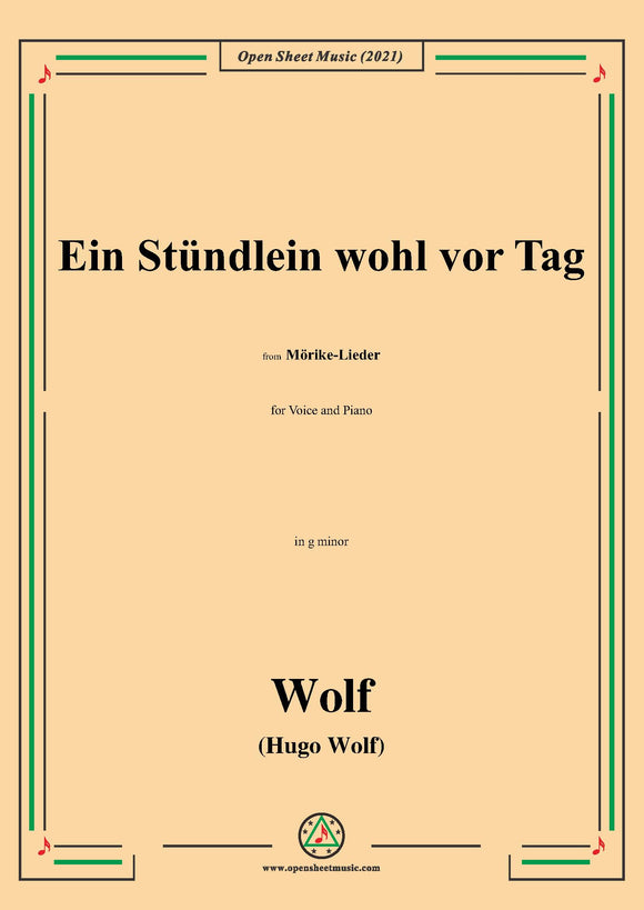 H. Wolf-Ein Stundlein wohl vor Tag, IHW 22 No.3