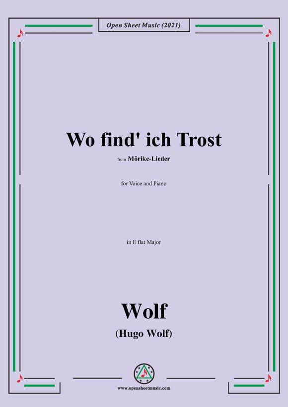 Wolf-Wo find ich Trost,IHW 22 No.31