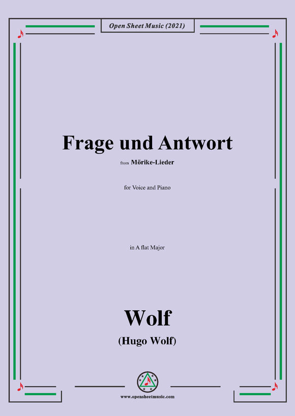 Wolf-Frage und Antwort