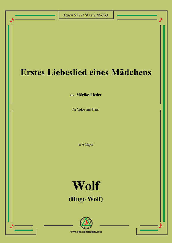 Wolf-Erstes Liebeslied eines Madchens