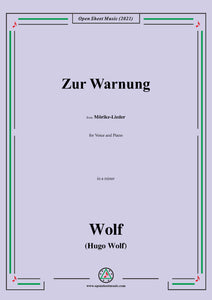 H. Wolf-Zur Warnung