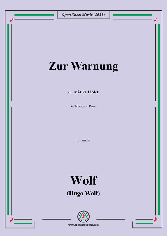 H. Wolf-Zur Warnung