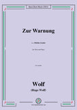 H. Wolf-Zur Warnung