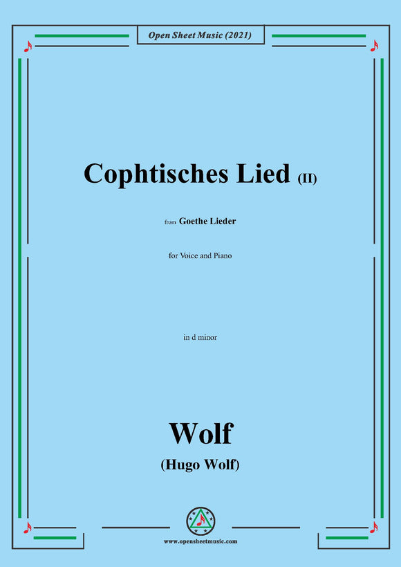 H. Wolf-Cophtisches Lied II