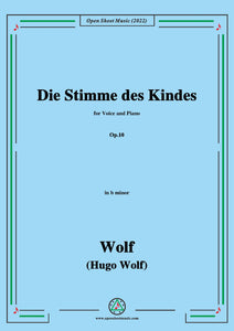 Wolf-Die Stimme des Kindes,Op.10(IHW 39)