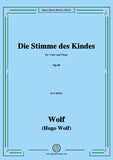 Wolf-Die Stimme des Kindes,Op.10(IHW 39)