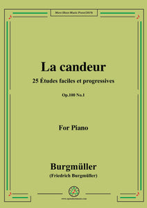Burgmüller-25 Études faciles et progressives, Op.100 No.1,La candeur