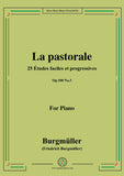 Burgmüller-25 Études faciles et progressives, Op.100 No.3,La pastorale