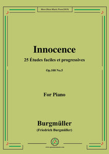 Burgmüller-25 Études faciles et progressives, Op.100 No.5,Innocence