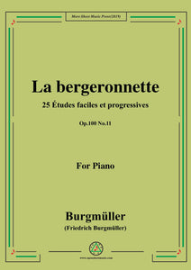 Burgmüller-25 Études faciles et progressives, Op.100 No.11,La bergeronnette