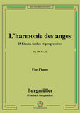 Burgmüller-25 Études faciles et progressives, Op.100 No.21,L'harmonie des anges
