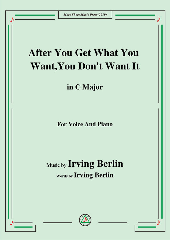 Irving Berlin-After You Get What You Want
